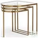 Clover Glass And Satin Brass Folding Table