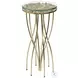 Coastal Glass And Shiny Brass Side Table