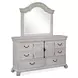 Bronwyn Alabaster 8 Drawer Dresser with Arched Mirror