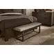 Lodge and Loft Ivory Cream Performance Fabric Upholstered Bed Bench