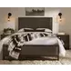 Lodge and Loft Sedona Brown Performance Fabric King Upholstered Panel Bed