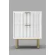 Casey White and Gold 2 Drawer Nightstand