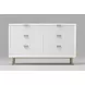 Casey White and Gold 6 Drawer Dresser