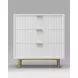 Casey White and Gold 3 Drawer Accent Chest