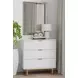 Casey White and Gold 3 Drawer Accent Chest