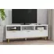 Casey White and Gold 64" TV Stand