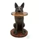 German Shepherd Metallic Brown Accent Table