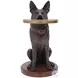 German Shepherd Metallic Brown Accent Table
