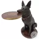 German Shepherd Metallic Brown Accent Table