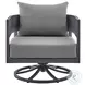 Menorca Gray Outdoor Swivel Rocking Chair