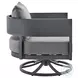 Menorca Gray Outdoor Swivel Rocking Chair
