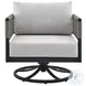 Alegria Gray Outdoor Patio Swivel Rocking Chair