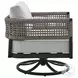 Alegria Gray Outdoor Patio Swivel Rocking Chair