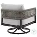 Alegria Gray Outdoor Patio Swivel Rocking Chair