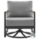 Crown Gray Outdoor Patio Swivel Glider Lounge Chair
