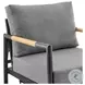 Crown Gray Outdoor Patio Swivel Glider Lounge Chair