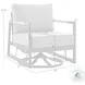 Crown Gray Outdoor Patio Swivel Glider Lounge Chair