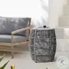 Opus Gray Indoor and Outdoor Garden Stool Round End Table