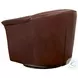 Scoop Rich Brown Leather Swivel Chair