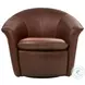 Scoop Rich Brown Leather Swivel Chair