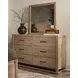 Lodge and Loft Blond Oak Square Dresser Mirror