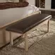 Lodge and Loft Brown Performance Fabric Upholstered Bed Bench