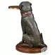 Golden Retriever Metallic Brown Accent Table
