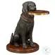 Golden Retriever Metallic Brown Accent Table