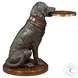 Golden Retriever Metallic Brown Accent Table