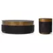 Alma Brushed Antique Brass And Black Occasional Table Set