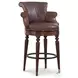Brooks Venetian Regal Alabama Coco Leather Bar Stool