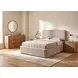 Dawson Light Gray California King Upholstered Platform Bed