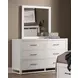 Lodge and Loft Soft White Square Dresser Mirror