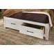 Lodge and Loft Soft White Queen Radius Storage Poster Bed
