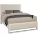 Lodge and Loft Cream Performance Fabric King Upholstered Panel Bed