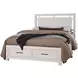 Lodge and Loft Soft White Queen Floating Storage Panel Bed