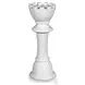 White Marble King Chess Table