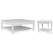 Natalie Antiqued White Occasional Table Set