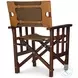 Felix Camel Leather And Olive Canvas Camp Chair