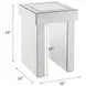 Noralie Silver Square End Table