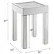 Noralie Silver Small Square End Table