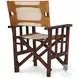 Felix Camel Leather And Cream Canvas Camp Chair