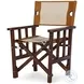 Felix Camel Leather And Cream Canvas Camp Chair