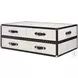 Hawkins Real Vellum And Black Leather Cocktail Trunk