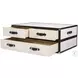 Hawkins Real Vellum And Black Leather Cocktail Trunk