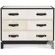 Hawkins Real Vellum And Black Leather Chest