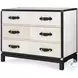 Hawkins Real Vellum And Black Leather Chest