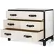 Hawkins Real Vellum And Black Leather Chest