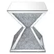 Noralie Silver and Gray Square Mirrored Top End Table