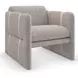 Cigar Club Oatmeal and Gray Performance Fabric Upholstered Accent Chair